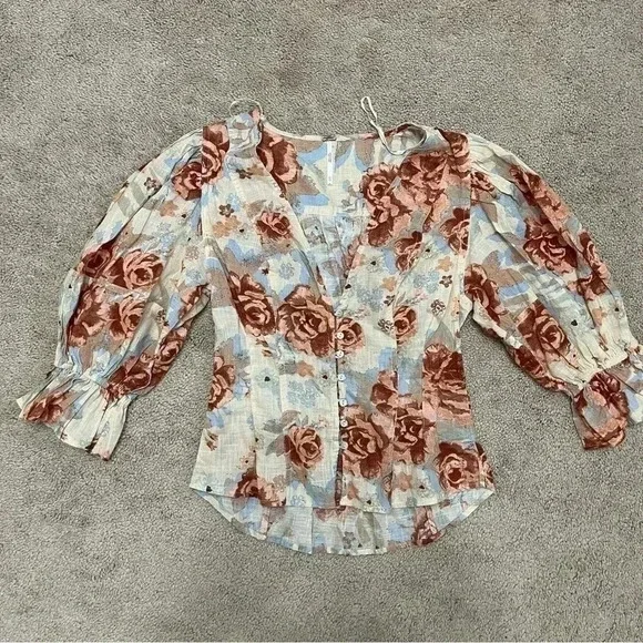 Free People Found You Printed Top ~ Size XS! Absolutely gorgeous top! - Picture 11 of 13